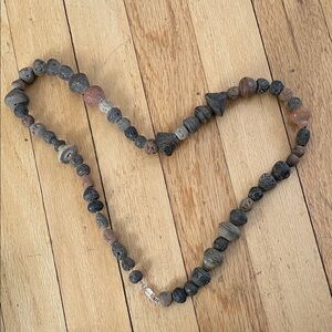 Chic Black and Gray Beaded Necklace